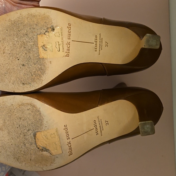 Black Suede Studio Laura Boots in Cognac - Picture 11 of 11